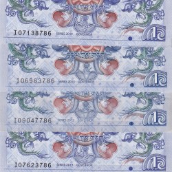 Bhutan 1 Ngultrum A.U condition Rare Note Fancy Number Ending 786 ( buyer will receive randomly 1 note)