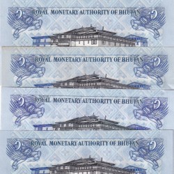 Alternative view of Bhutan 1 Ngultrum A.U condition Rare Note Fancy Number Ending 786 ( buyer will receive randomly 1 note)