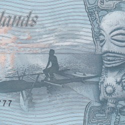Alternative view of Cook Islands 3 Dollars Rare Unc Polymer Note #B2