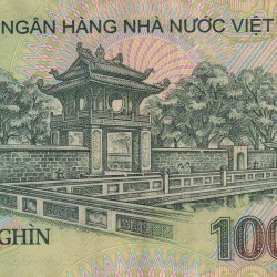 Alternative view of Vietnam 100 000 Đồng Rare Polymer Note #B2