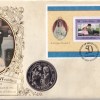 Alderney (Guernsey) 2 Pounds 1997 - Elizabeth II Golden Wedding Rare Coin (First Day Cover with Stamp)
