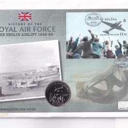 Guernsey 5 Pounds 2008 - Elizabeth II Berlin Airlift Rare Coin (First Day Cover with Stamp)