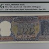 G -9 100 RUPEES NOTE GOVERNOR L. K. JHA RELEASED DATE 1967 AB PRIFIX PMG GRADED HIGH GRADE 64 UNC