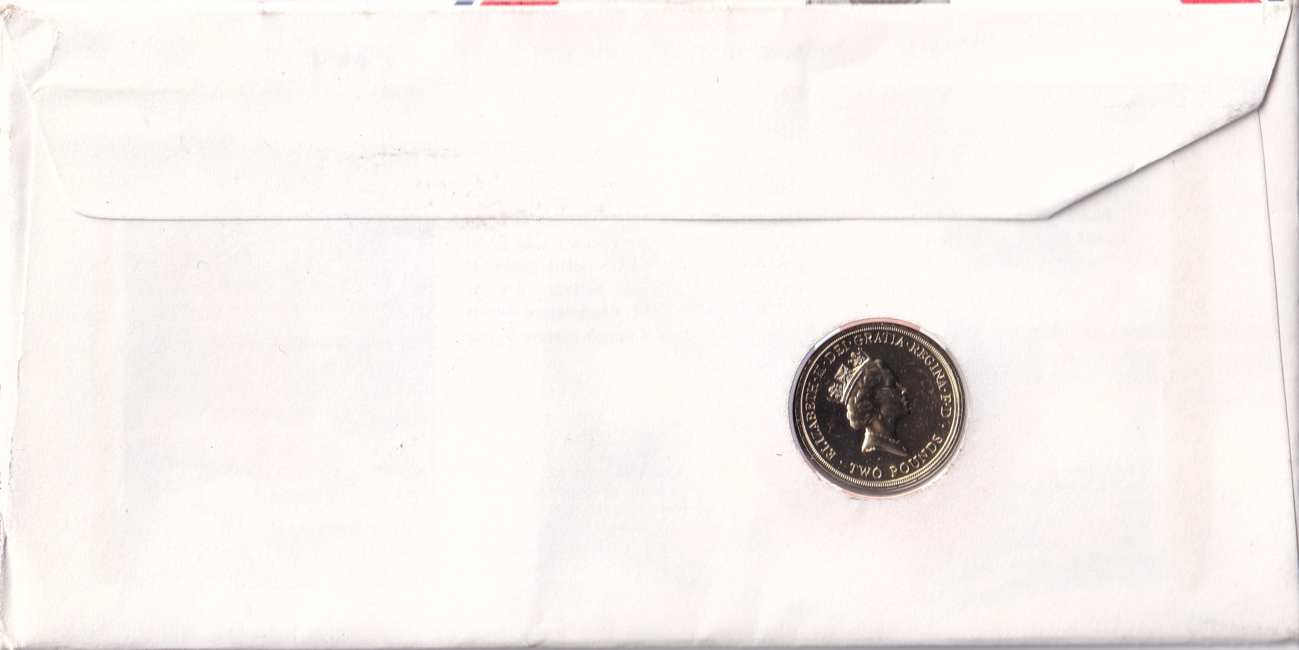 United Kingdom 2 Pounds 1995 - Elizabeth II ; World War II Rare Coin ( First Day Cover with Stamp )