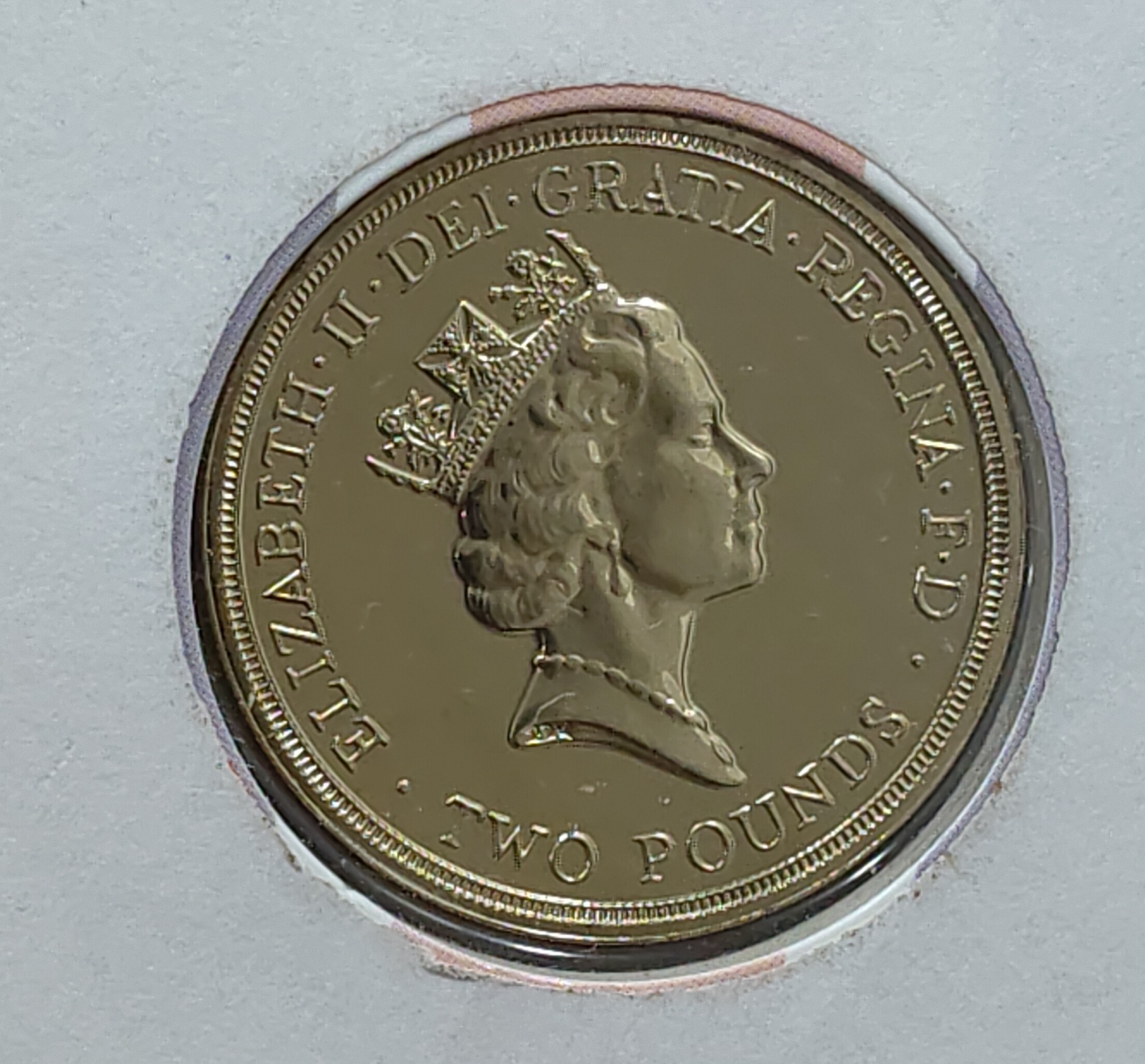 United Kingdom 2 Pounds 1995 - Elizabeth II ; World War II Rare Coin ( First Day Cover with Stamp )