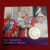 Extremely Rare UK £5 Brilliant Uncirculated Proof Coin celebrating four generations of the British royal family Year 2018 Issue The Royal Mint - Image 4