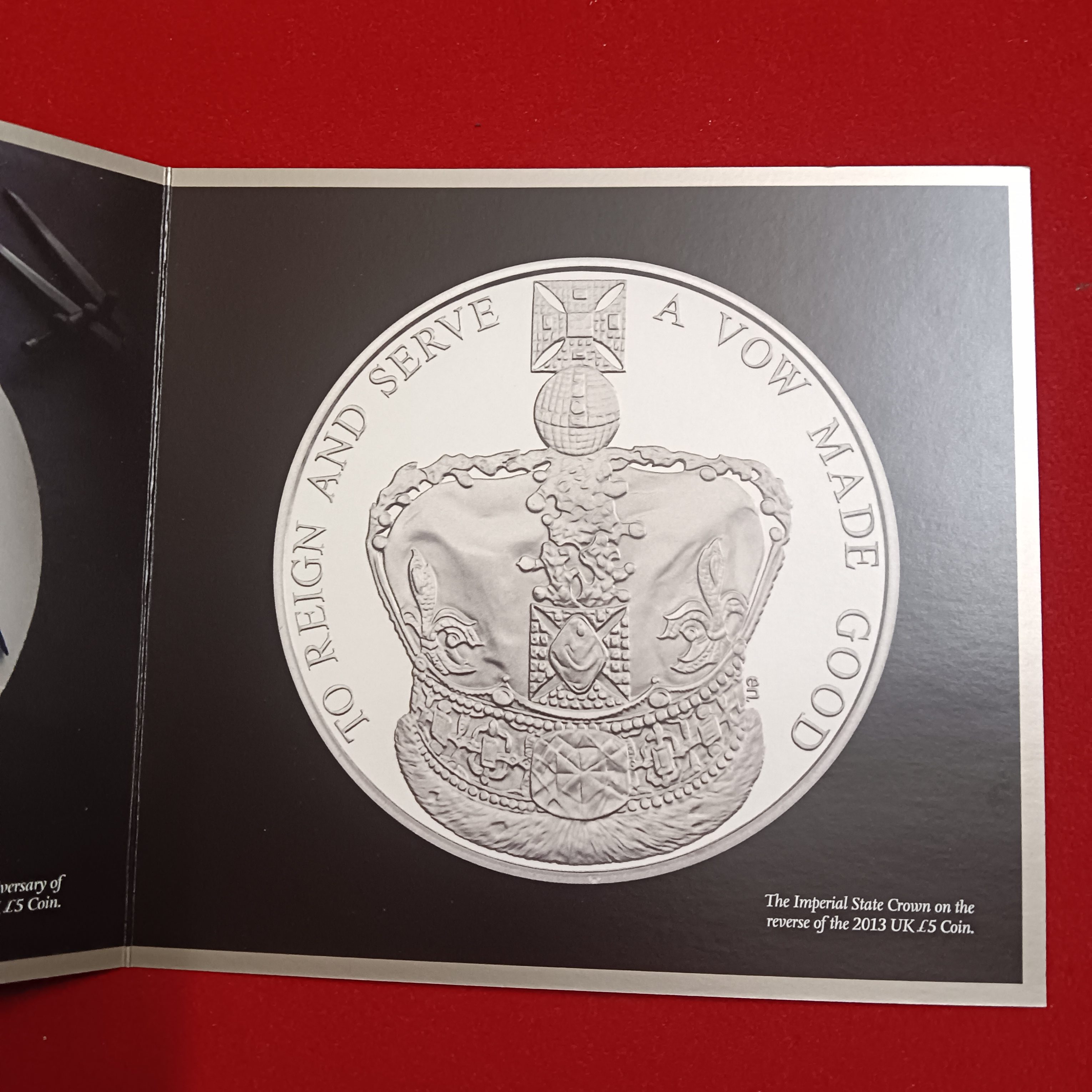 Extremely Rare The Queen's Coronation 60th Anniversary Five Pounds Elizabeth 1953-2013 To Reign And Serve Issued The Royal Mint