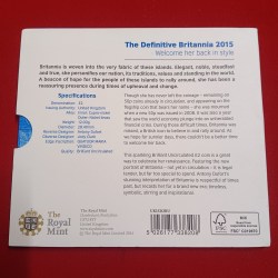 Alternative view of Extremely Rare The Definitive Britannia 2015 United Kingdom 2 Pounds Proof Coin Set Issued The Royal Mint