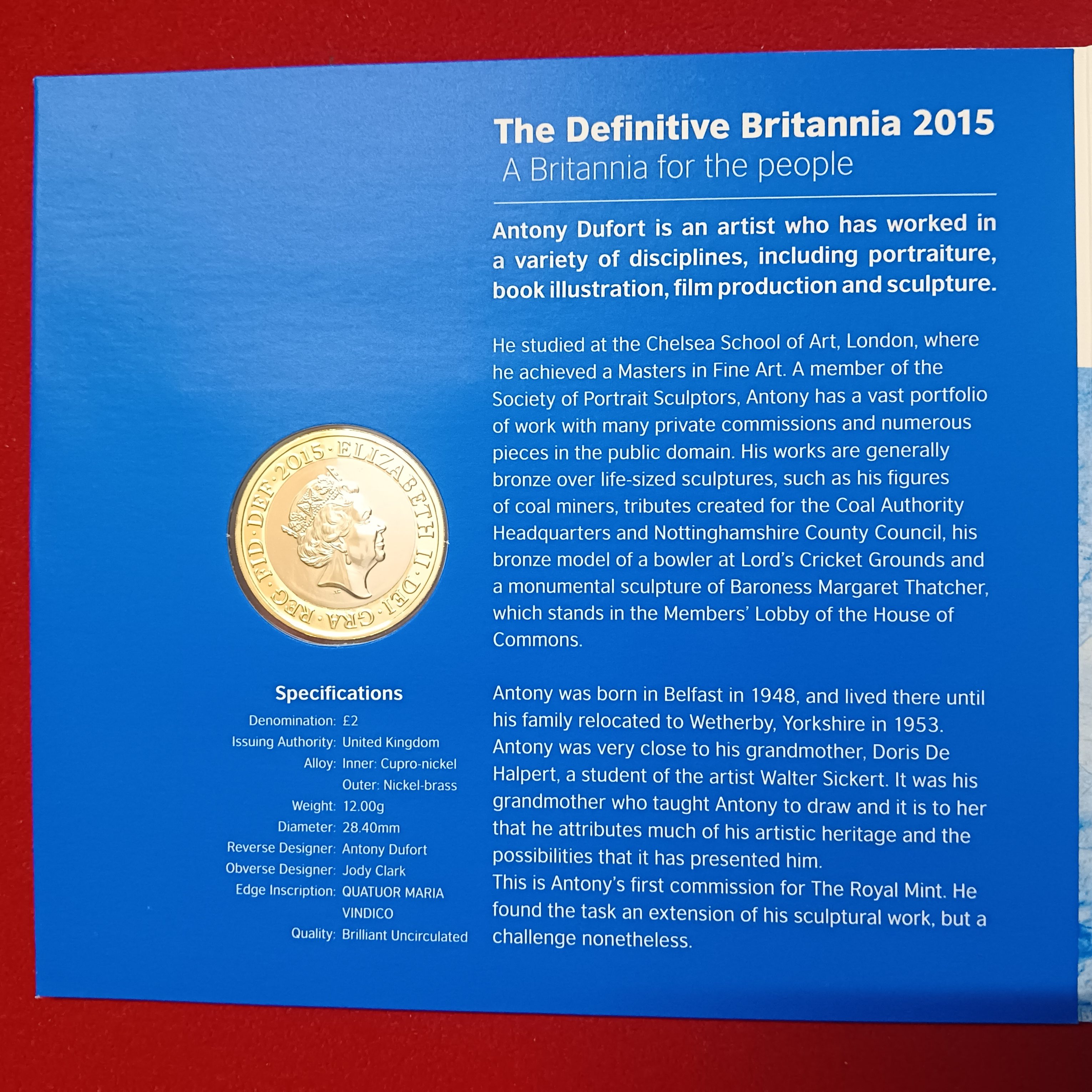 Extremely Rare The Definitive Britannia 2015 United Kingdom 2 Pounds Proof Coin Set Issued The Royal Mint