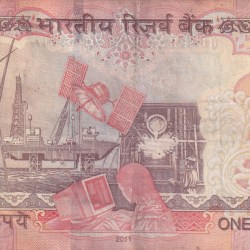 Alternative view of 1000 RUPEES GOVERNOR D.SUBBARAO RARE NOTE WITH FANCY NUMBER ENDING 786