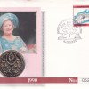Guernsey › Alderney 2 Pounds 1990 - Elizabeth II Queen Mother's 90th Birthday Rare Coin ( First Day Cover with Stamp )