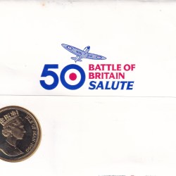 Alternative view of Isle of Man 1 Crown 1990 - Elizabeth II Winston Churchill Rare Coin ( First Day Cover with Stamp )