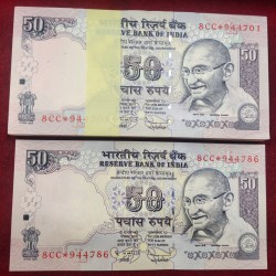 FULLY STAR * SERIAL PACKET RARE UNC 50 RUPEESOLD ISSUE GOVERNOR D.SUBBARAO WITH FANCY NUMBER ENDING 786