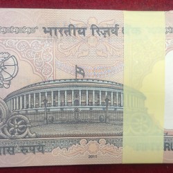 Alternative view of FULLY STAR * SERIAL PACKET RARE UNC 50 RUPEESOLD ISSUE GOVERNOR D.SUBBARAO WITH FANCY NUMBER ENDING 786
