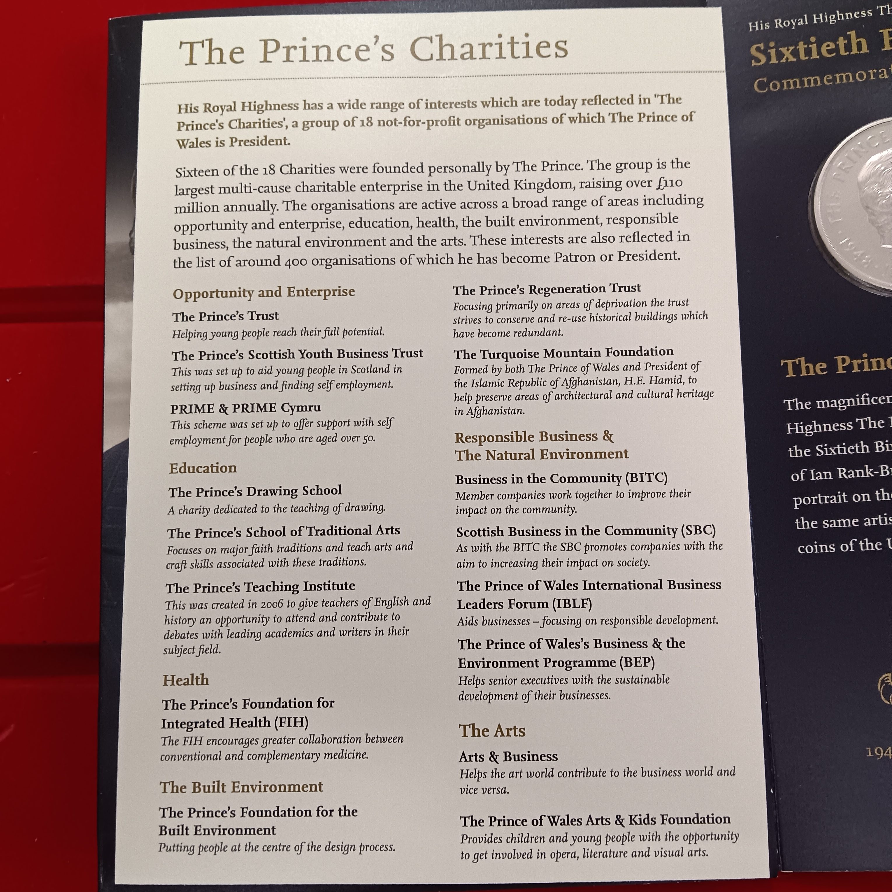 Extremely Rare Item His Royal Highness The Prince of Wales Sixtieth Birthday Commarative Crown Proof Coin 5 Pounds Year 2008 Issued The Royal Mint