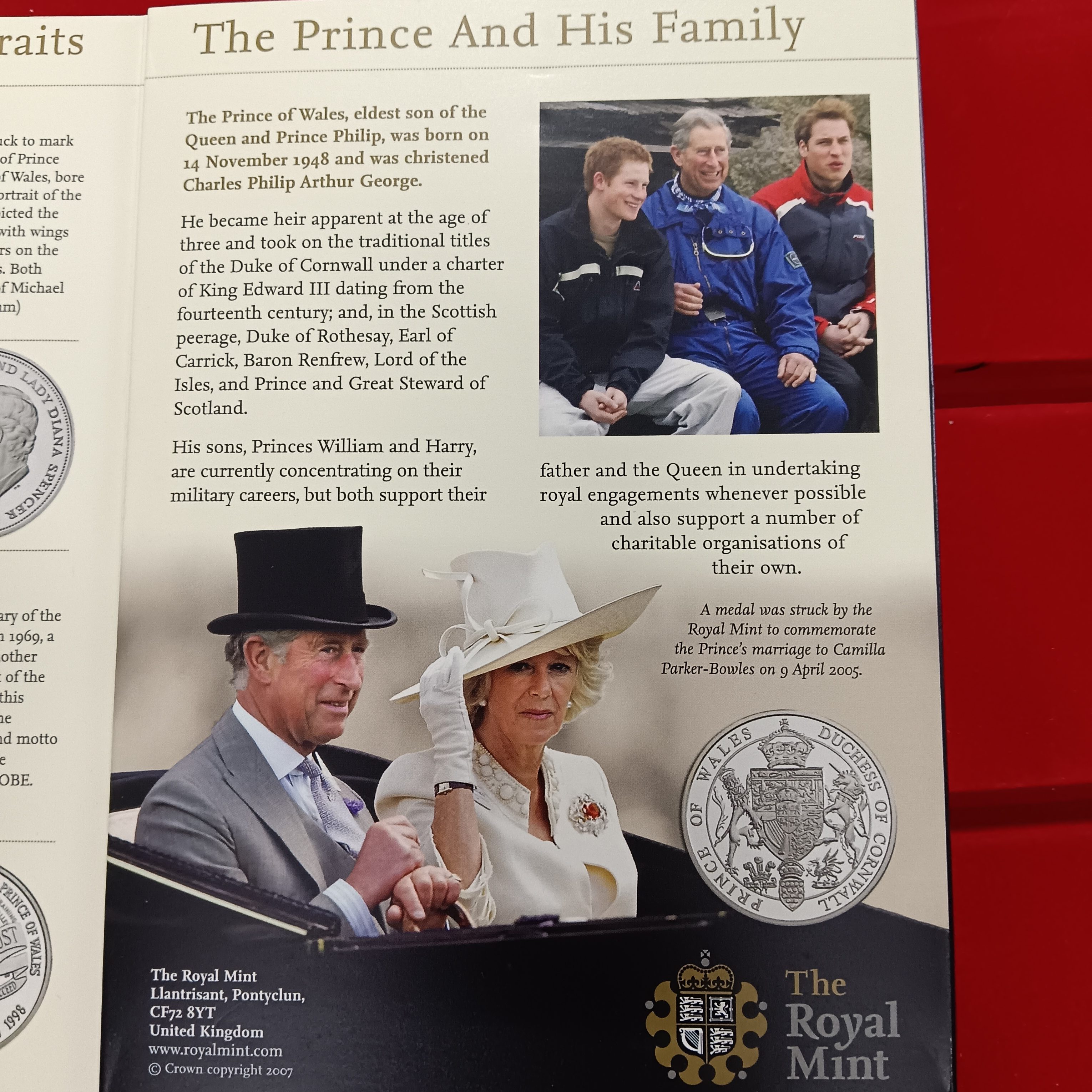 Extremely Rare Item His Royal Highness The Prince of Wales Sixtieth Birthday Commarative Crown Proof Coin 5 Pounds Year 2008 Issued The Royal Mint