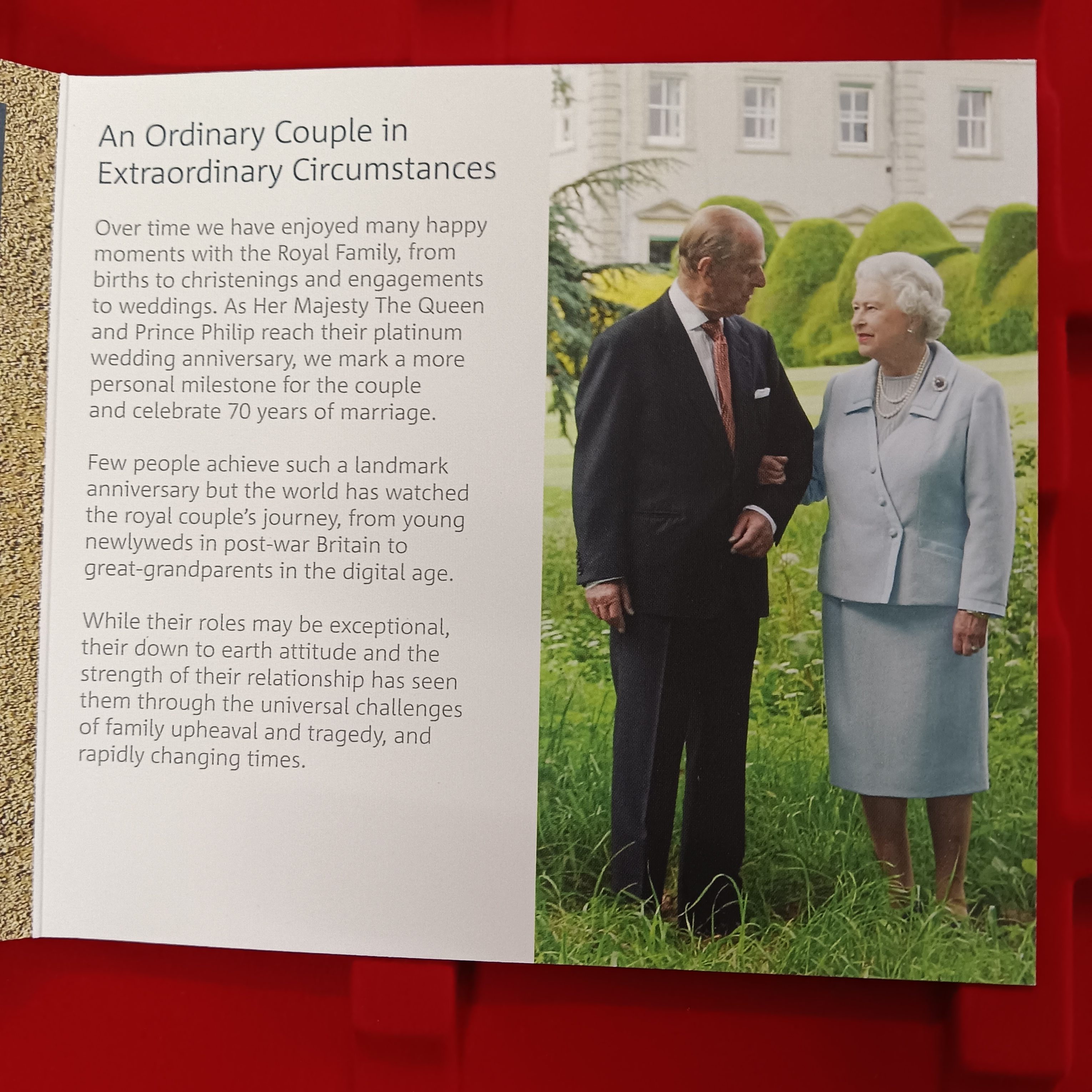 Extremely Rare Proof Coin 2017 UK £5 Brilliant Uncirculated Coin, issued by The Royal Mint to celebrate the 70th (platinum) wedding anniversary of Queen Elizabeth II and Prince Philip.