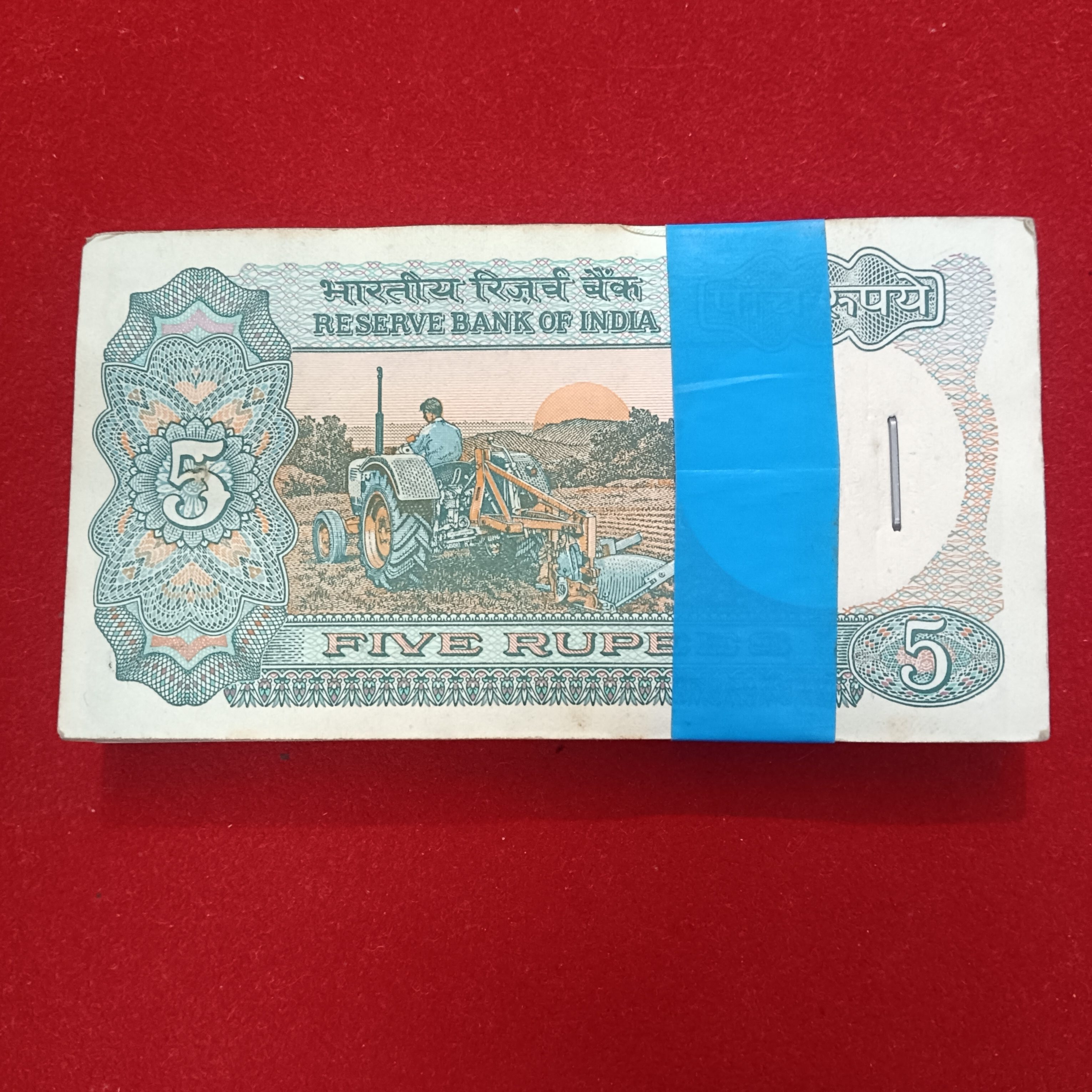 Five Rs Rare Tractor Full Serial Bundle Governor Bimal Jalan Unc Condition Reserve Bank of India 996401 - Image 7