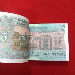 Alternative view of Five Rs Rare Tractor Full Serial Bundle Governor Bimal Jalan Unc Condition Reserve Bank of India 547401