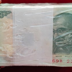 5 Rupees Gandhi RBI Sealed 1000 note pack RIM