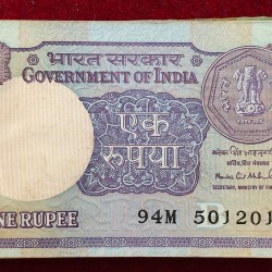 1 RUPEES 1992 GOVERNOR Montek Singh Ahluwalia RARE UNC SERIAL PACKET