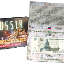 Russia 5 Ruble UNC Note with Beautiful Folder