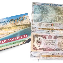 Afghanistan 1000 Afganis UNC Note with Beautiful Folder