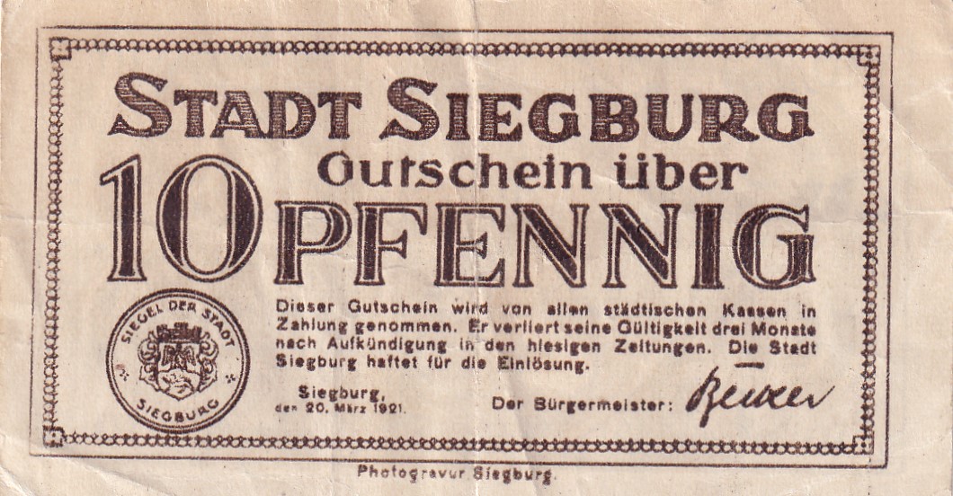 Germany, 10 Pfennigs (1921) series Rare Note Lowest Price