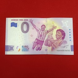 0 Euro souvenir banknote dedicated to football legend Diego Maradona Gem Unc Condition Unquie And Rare
