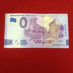 Rare 0 Euro souvenir banknote from Italy commemorating the 30th anniversary of the "Mercatino del Tempo Che Fu" in Roncadelle, Brescia (2023-1 edition)