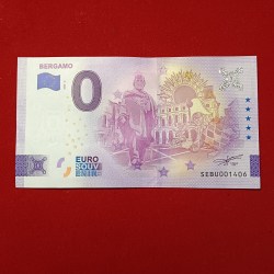 2022 Italy 0 Euro souvenir banknote featuring the city of Bergamo Gem Unc Condition Unuie and Rare