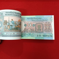 Alternative view of Five Rs Rare Tractor Full Serial Bundle Governor S.Venketraman Unc Condition Reserve Bank of India 607401
