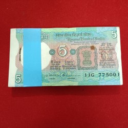 Five Rs Rare Tractor Full Serial Bundle Governor S.Venketraman Unc Condition Reserve Bank of India 775001
