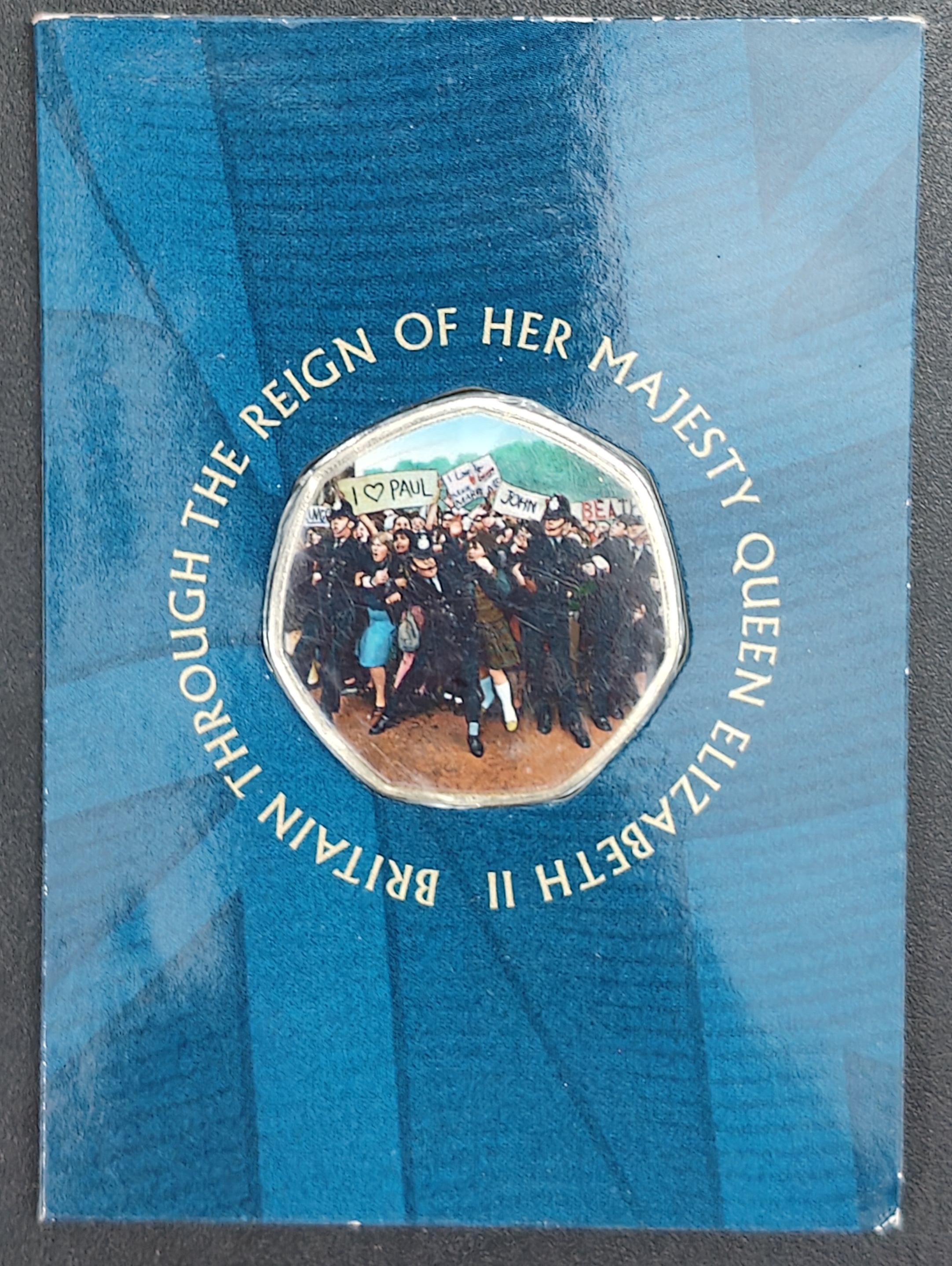 Westminster Land of Hope and Glory Collection "Beatlemania" 1963 Commemorative Coin Card