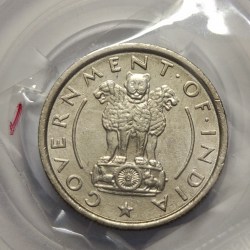 Alternative view of Republic India 1/2 Rupee 1954 Nickel Kolkata Mint Coin UNC RARE