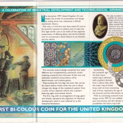 Alternative view of United Kingdom 1997 Brilliant Uncirculated 2 Pound Rare Commemorative Coin With Beautiful Folder