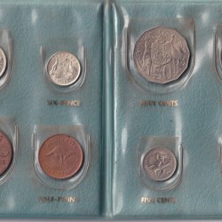 Souvenir Coin album Last issue Australian Currency first Issue Decimal Currency1966 ( 12 Coin Set ) Including 4 Silver Coin Rare Folder Set