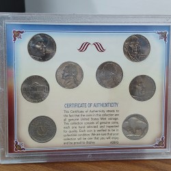 Alternative view of History of U.S. Nickels Coin Collections Certified Rare Commemorative (8 Coin Set)
