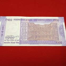 Alternative view of 100 Rs Rare Fancy Number Note 200000 Gem Unc Condition Year 2024 Sku 26