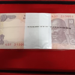 Ten Rs Old Rare Rim Full Bundle Governor D.Subaarao Gem Bunc Condition RBI Sealed Packed Year Republic of India