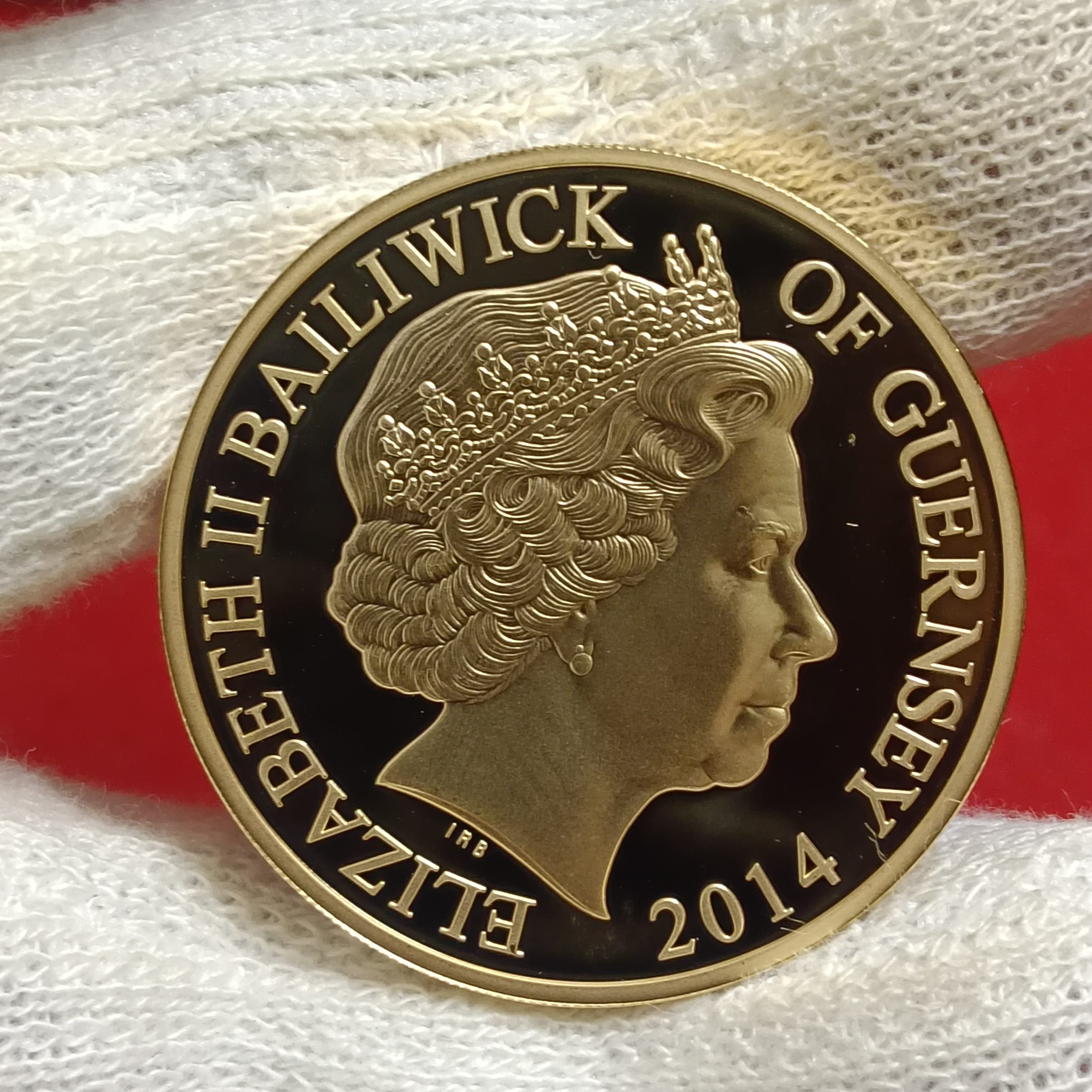 2014 Guernsey 50 Pence "Reflections of a Reign – Concorde" gold-plated commemorative Proof coin - Image 5