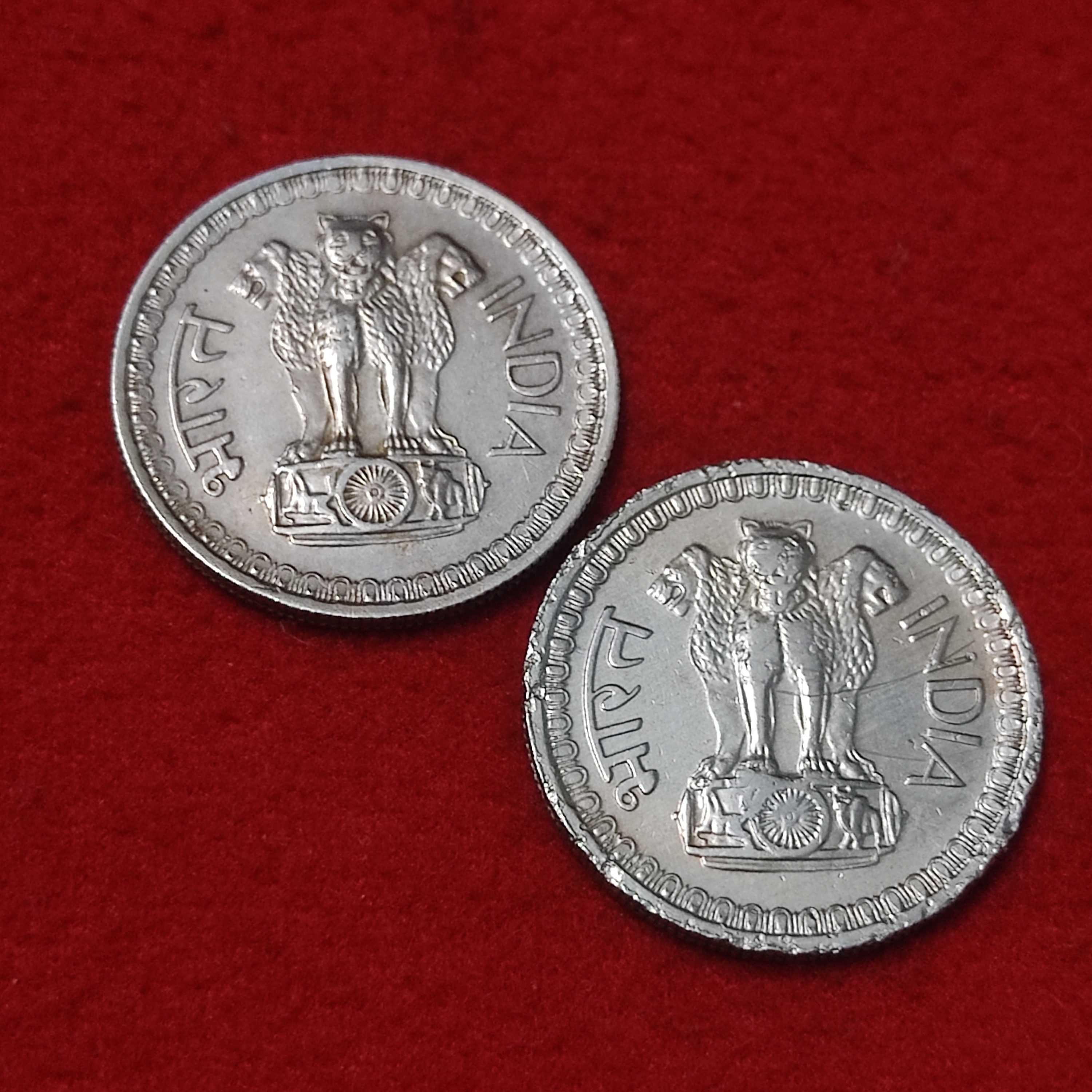 50 PAISE YEAR 1972 BOMBAY MINT SET OF 2 COIN PRICE - Image 2