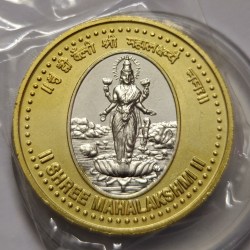 Shree Mahalakshmi Minted At The Perth Mint Australia Happy Diwali and New Year Coin 1OZ Silver Coin GOLDEN TONE