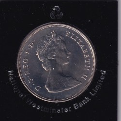 Alternative view of United Kingdom 25 New Pence 1981 - Elizabeth II Royal Wedding Rare Commemorative UNC Coin #A-7