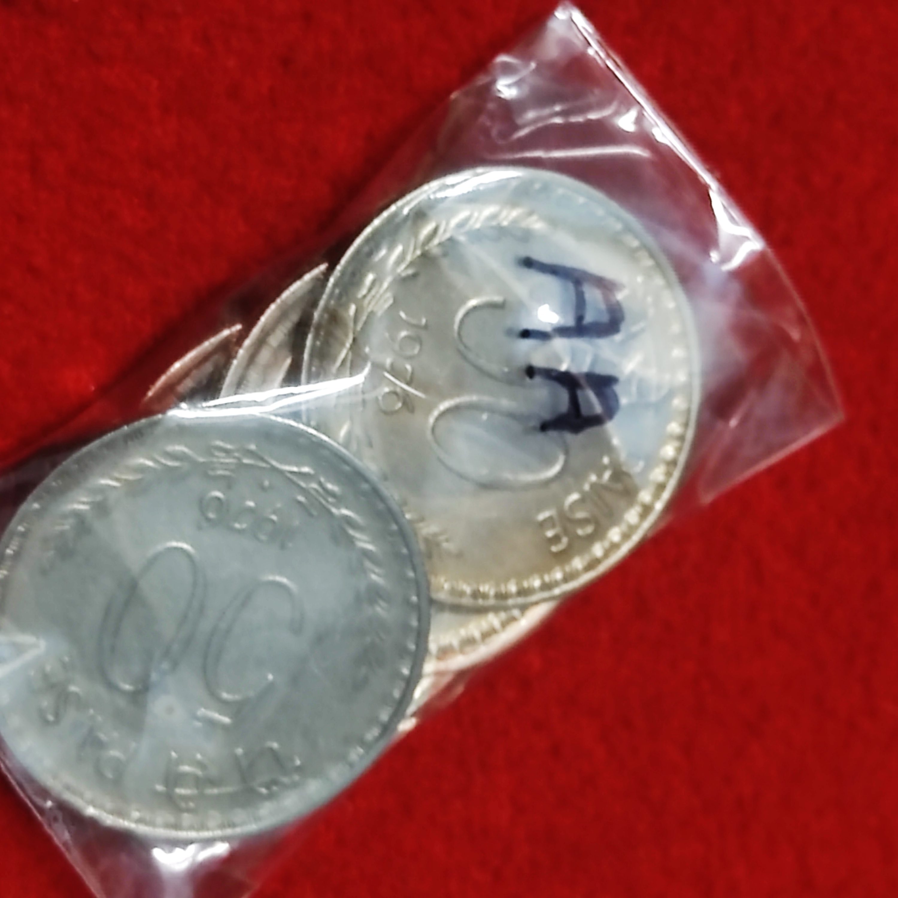 50 PAISE YEAR 1976 BOMBAY MINT LOT OF 6 COIN PRICE - Image 3