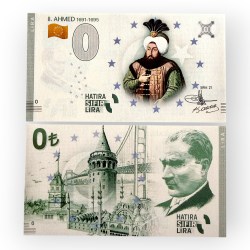 Europe 0 Hatira Sifir Lira Turkey Ahmed 21 Issue Limited and Collectibles Gem UNC Unique and Rare