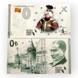 Europe 0 Hatira Sifir Lira Turkey Suleyman 20 Issue Limited and Collectibles Gem UNC Unique and Rare