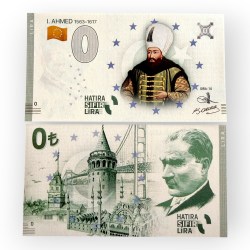 Europe 0 Hatira Sifir Lira Turkey Ahmed 14 Issue Limited and Collectibles Gem UNC Unique and Rare