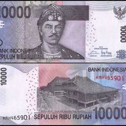 Indonesia 10000 Rupiah Banknote 2014 P150f UNC UNC Unique and Rare
