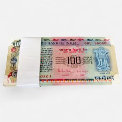 Rs 100 Agriculture Issue Bundle Signed By R N Malhotra 1980s Issue UNC Unique and Rare